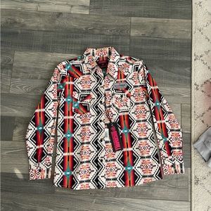 Rock & Roll Cowgirl girls button down